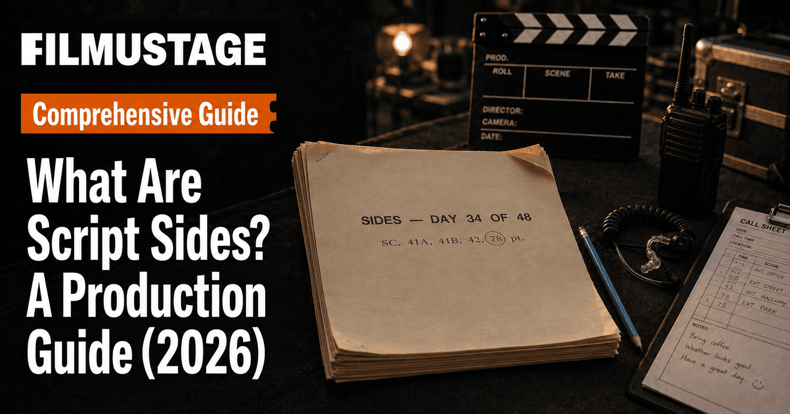 What Are Script Sides? A Production Guide (2026)