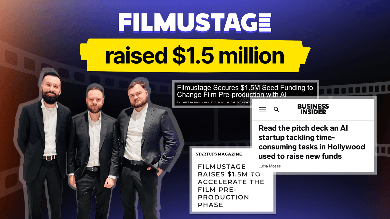 Filmustage Raises $1.5 Million in Seed Funding to Power Film Pre-Production with AI